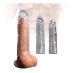 Pretty Love 3Lü Penis Kılıfı Set Ucu Dolgulu Uzatmalı Prezervatif Dildo Penis