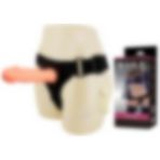 Pretty Love Harness İçi Boş 20 Cm Titreşimli Belden Bağlamalı Realistik Vibratör Penis Strapon