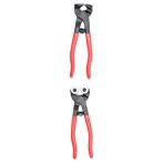 Prettyia 2 Adet Mozaik Nippers Cam Koşu Pensesi Heavy Duty Cam Kesmek için İşe Dayanıklı Mozaik Kırma Aleti Düz Pense ve Çift Tekerlek