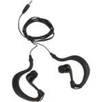 Prettyia 3.5mm Earhook Su Geçirmez Spor / Koşu / Açık Havada Kulaklık Kulaklık Kulak Kulaklık Kulaklık Iphone Samsung Ipod Mp3 Mp4 ve Diğer 3.5mm Jack Cihazları Siyah