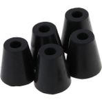 Prettyia 5 Parça 40X38MM Kabine Amplifikatör Hoparlör CD Izolasyon Kauçuk Ayak Pad Tabanı (Yurt Dışından) - Siyah