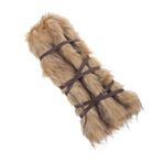 PRETYZOOM 1 Çift kızlar için bacak ısıtıcıları Cosplay aksesuarları Peluş aksesuar Vintage bacak aksesuarları çizme manşet bacak ısıtıcıları viking bacak ısıtıcıları manşet ısıtıcı Polyester