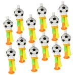 PRETYZOOM 12 Adet ıslık Mini Havalı Korna Pompası Futbol Trompet Oyuncak Futbol Partisi Karnaval Boynuzları Fan Okul Partisi Stadyum Kornası Olaylar Gürültücü Jeneratör Çocuk Plastik Şeker