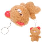 PRETYZOOM 2 Adet Peluş Ayı Kolye Hayvan Sıçan Peluş Anahtarlık Peluş 5 Doların Altındaki Peluşlar Hamster Anahtarlık Peluş Bebek Anahtarlık Toplu Anahtarlıklar Mini Pp Pamuk Çocuk Ayı Bebek