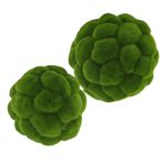 PRETYZOOM 2 Adet Yapay Yosun Taşı Kayalar Sahte Yeşil Yosun - Sahte Topiary Topları - Çiçek Düzenlemeleri - Peri Bahçeleri Ve Bahçe Çim İşçiliği İçin 15cm 20cm