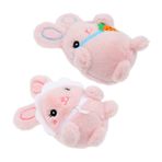 PRETYZOOM 2 Tavşan Peluş Bebek Tavşanı Anahtarlık Tavşan Peluş Anahtarlık Kolye Anahtarlık Takı Yapımı Tavşan Bebek Rj Peluş Cüzdan El Çantası Çocuk Oyuncak Bebek Kısa Peluş