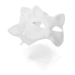 PRETYZOOM 3 Takım kedi yüz maskesi rol yapma maskesi temel maske toplu makyaj sahte yosun dekoru DIY maske seti Boş maske boyama DIY boş kedi maskesi maskeli balo maskesi toplu Kağıt