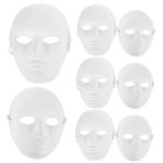 PRETYZOOM 4 Adet Boş Maskeli Balo Maskeleri Mardi Gras Göz Kaplaması Boyamak Için Maske Karnaval Sorar Boyasız Maske Boş Boyalı Maske Tiyatro Yetişkin Kuşe Kağıt Beyaz Erkekler Ve Kadınlar