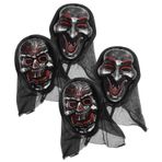 PRETYZOOM 4 Adet Cadılar Bayramı Ürpertici Maske Bütçe Planlayıcı Cüzdan Korku Şeytan Cadılar Cosplay Kostüm Duyu Bütünleme Oyuncakları Zombi Maskesi Giyim Yüz Maskesi Çocuk Plastik
