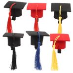 PRETYZOOM 6Pcs Doktor Şapka Firkete Kafa Adet Için Kadın Saç Tokalarım Kadınlar Için Mini Saç Klipler Saç Deyer Mezuniyet Şapka Saç Tokası Mezuniyet Partisi Saç Klipler Saç Dekorları