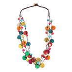 PRETYZOOM Ahşap Takı Kadınlar Için Kolye Katmanlı Bohem Tıknaz Kolye Boncuk Kolye Moda Kadın Kolye Bohemian Kolye Boncuklu Kolye Boho Kadın Ahşap Hindistan Cevizi Kabuğu Gofret Kırmızı