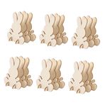 PRETYZOOM Çocuklar Için Rayan Oyuncakları 20 Adet Ahşap Tavşan Süsü Bitmemiş Ahşap Şekilleri Tavşan Heykelciği Bitmemiş Ahşap Kesikler Masa Üstü Süsleme 3d Ahşap Tavşan 3 Boyutlu Boyamak