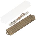 PRETYZOOM Tedarik 1 Takım Dini Kutsal Parşömen Yahudi Kapısı Mezuzah Kalaylı Mezuzah Plak Katolik Mezuzah Dekoru Yahudi Parşömenleri Mezuza Kapı Için Mezuza Dış Mekan Adam Metal Dekorasyon