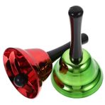 PRETYZOOM Yemek Masası Dekoru 2 Adet Zil Çalan Kişiye Cevap Verme Yarışması Noel ı Tapınak Çanı Çay El Çanı Zili Parti Yemeği ı Vurmalı Çalgı Kilise El ı Dalış Metal Çanak Saati Plastik