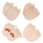 PRETYZOOM Yenidoğan Pamuklu Eldiven 4 Set Bebek Eldiveni Yumuşak Pamuklu Eldivenler Bebek Kız İçin Çizilmez Tasarım