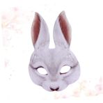 PRETYZOOM Yetişkinler Için Cadılar Bayramı Maskeleri Sevimli Komik Tavşan Maskesi Cadılar Bayramı Kostümü Karnaval Maskeleri Partisi Maskeleri 3d Tavşan Maskeleri Balo Beyaz 3 Boyutlu Giysi
