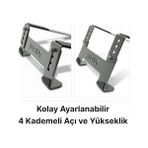 Prexua Stepper Laptop Standı - Notebook Yükseltici Altlık - Metal - Siyah - STP4025 (Siyah, Medium) - 1 GB
