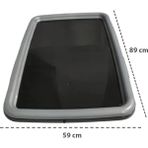 Pribor Xxl Köpek Büyük Tuvaleti Maxi Gri Antrasit Rengi 59X89 cm (Eleksiz) - Siyah