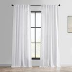 Price Drapes Yatak Odası Için Ağır Perdeler 50 x 84 (1 Panel), FHLCH-VET13191-84, Pirinç Beyazı - Option-1 - 1BW-Beyaz