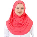 Prien Chic Hijab Kadınlar için, Türk Baş Şalı Müslüman, Kadın Konfeksiyon Kıyafeti, Şal Elbise, Müslüman Yumuşak Jarse Başörtüsü, Burka, Easy Hijab Seti, Müslüman Abaya, Pembe (Brink Pink), Tek Beden
