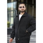 Prifaldi Oversize Kadife Erkek Ceket Siyah