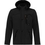 Prifaldi Su ve Rüzgar Geçirmez Siyah Kürklü Softshell Erkek Mont Slim Fit Günlük Kullanım İçin