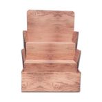 Prigo Std51 Ahşap Görünümlü 3 Raflı Masaüstü Karton Stand