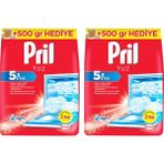 Pril 5 Etki Bulaşık Makinesi Tuzu 2 kg x 2 Kalıntı Bırakmayan Toz Form