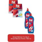 Pril Bulaşık Makinesi Tuz 2kg X2 ve Parlatıcı 750ml X2 Seti ile Etkili Temizlik