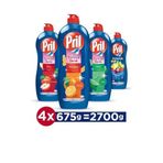 Pril Elde Yıkama Sıvı Bulaşık Deterjanı 4 X 675G Türkiye Serisi (Portakal + Elma + Nane + Limon)