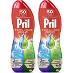Pril Excellence Duo Jel Bulaşık Makinesi Deterjanı 900 ml (50 Yıkama) Yağ Çözücü 2 Adet