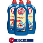 Pril Sirke Gücüyle 1500 ml Bulaşık Deterjanı 3'lü Özel Seri Parlak ve Hijyenik Sonuç - 1,5 lt