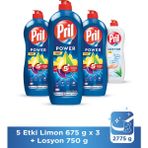Pril Soğuk Suda Bile Etkili Limon 653ml x 3 Adet + Pril Losyon Aloe Vera 750ml Sıvı Bulaşık Deterjanı - 720 ml