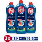 Pril Türkiye Serisi, Adana Portakalı Elde Yıkama Sıvı Bulaşık Deterjanı 653 Ml, 3 Adet