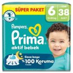 Prima Aktif Bebek Bezi Süper Paket 6 Numara 58 Adet