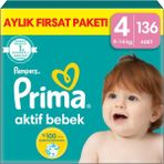 Prima Aktif Bebek Mega Fırsat Paketi 4 Beden 104 Adet