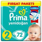 Prima Aktif Bebek No:2 Mini 72 Adet Bebek Bezi