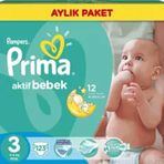 Prima Aktif Bebek No:3 Midi 123 Adet Bebek Bezi