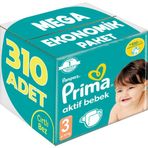 Prima Aktif Bebek No:3 Midi 310 Adet Bebek Bezi