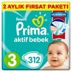 Prima Aktif Bebek No:3 Midi 312 Adet Bebek Bezi