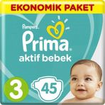Prima Aktif Bebek No:3 Midi 45 Adet Bebek Bezi