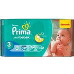 Prima Aktif Bebek No:3 Midi 54 Adet Bebek Bezi