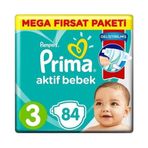 Prima Aktif Bebek No:3 Midi 84 Adet Bebek Bezi