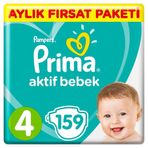 Prima Aktif Bebek No:4 Maxi 159 Adet Bebek Bezi