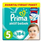 Prima Aktif Bebek No:5 Junior 184 Adet Bebek Bezi