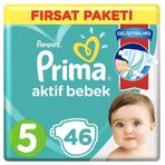 Prima Aktif Bebek No:5 Junior 46 Adet Bebek Bezi