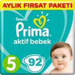 Prima Aktif Bebek No:5 Junior 92 Adet Bebek Bezi