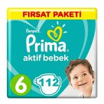 Prima Aktif Bebek No:6 XLarge 112 Adet Bebek Bezi
