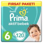 Prima Aktif Bebek No:6 XLarge 120 Adet Bebek Bezi