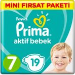 Prima Aktif Bebek No:7 XXLarge 19 Adet Bebek Bezi